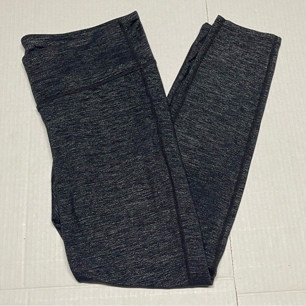 Athleta Leggings Women’s Black Grey Size MP Yoga Workout Stretch Athleisure